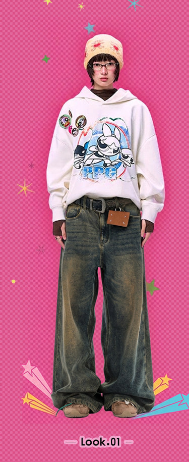 BJHG Powerpuff Girls Oversized Hoodie