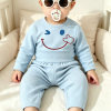 Home clothes double-sided German velvet autumn clothes long underwear set children's baby high-waist belly pants baby pajamas set