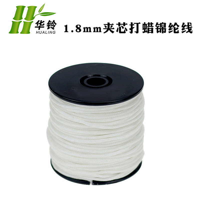 (0168) 1 8mm sandwich round waxed chinlon hollow bamboo thread (around 25 m) - Taobao