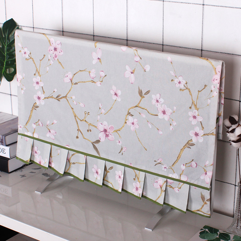 TV set 55 inch computer dust cover Tian Yuan wind 50 inch desktop wall-mounted dust cover for home cover cloth art cover