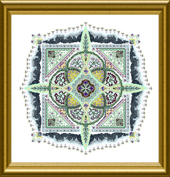 Chatelaine Design The Frosty Knotgarden original drawing A3 color