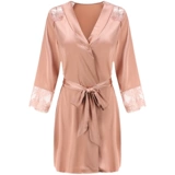 Сексуальный весенний летний тонкий шелковый банный халат, пижама для невесты, для подружки невесты, французский стиль