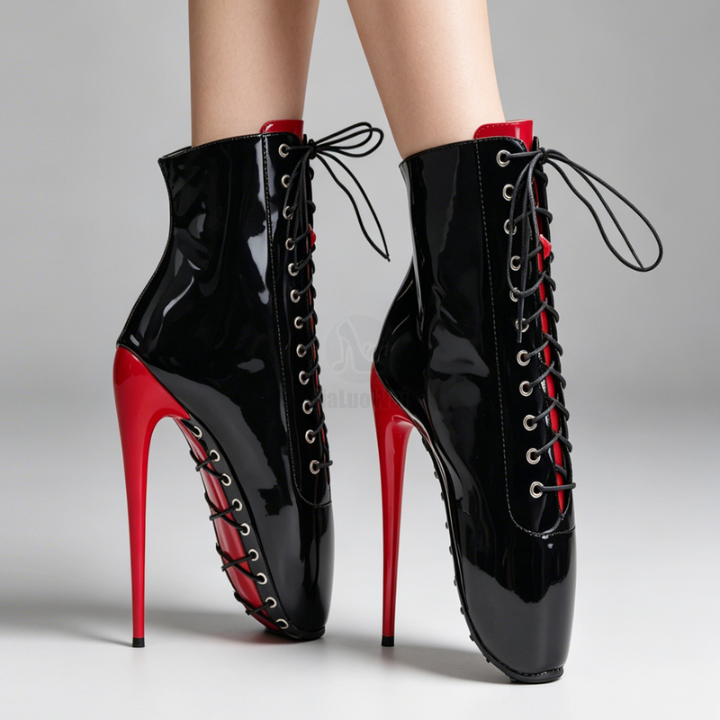 New Ballet Short Boots 18cm Sexy Super High Heels Large Size Cross-Dressing Cos Role Props Queen Boots New Ballet Short Boots 18cm Sexy Super High Heels Large Size Cross-Dressing Cos Role Props Queen Boots