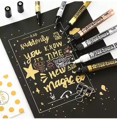 Japanese cherry blossom paint pen high light pen drawing pen 2 0mm White Gold Silver Signature Pen Waterproof marker pen