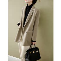 Double-sided cashmere coat womens winter long coat women 2021 new autumn and winter wool