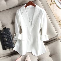  Sandro Svpr white blazer womens 2021 summer new slim slim small suit top