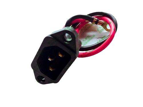 Electric car power socket battery charging head battery connector with connecting line universal three vertical insert one