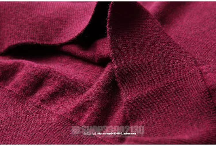 Sản phẩm mới máy có thể giặt len ​​+ cashmere áo len nam ấm Slim nam vòng cổ đan áo len nam