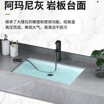 Slate light luxury bathroom cabinet combination rock all-in-one set simple modern bathroom hand washbasin washbasin