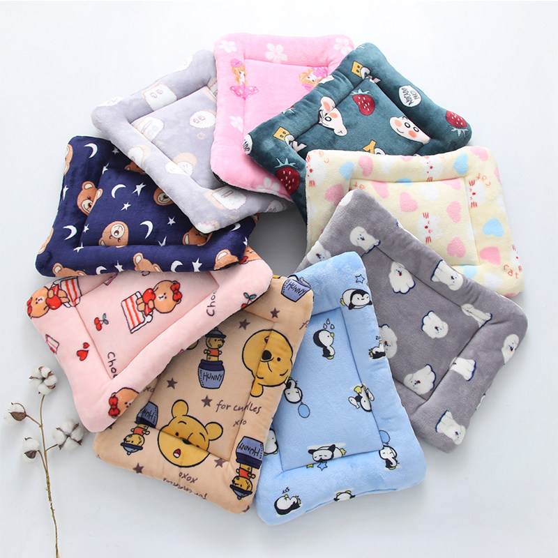 Dog Sleeping Mat Pet Mat Dog Nest Spring Autumn Dog Mat Cat Mat Thickened Cotton Cushion Non-slip Resistant Bite Warm Mattresses Nest Cushion