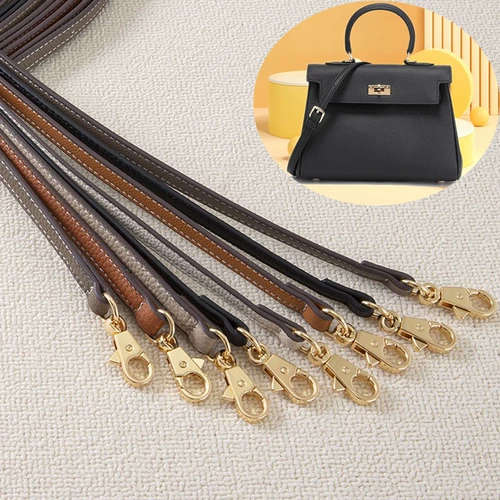 Черные бретели, регулируемый ремешок для сумки, из натуральной кожи