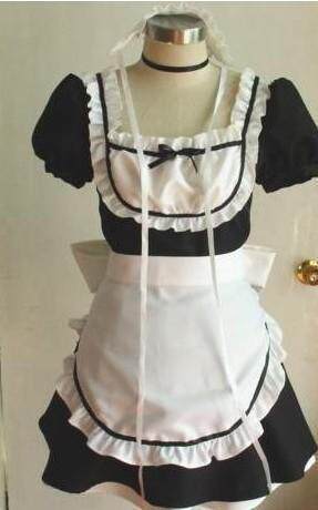 Japanese maid dress cosplay black and white classic Cartoon Maid Lala Maid Shop Cos Women Dress
