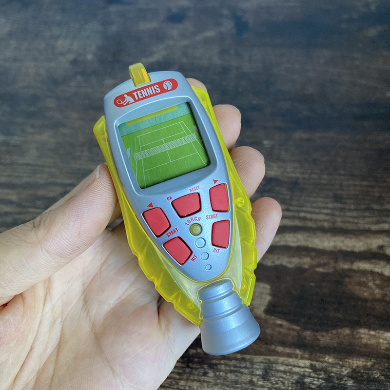 Inventory old antique nostalgic children's portable electronic toy game console less battery cover free battery bowling ball tennis