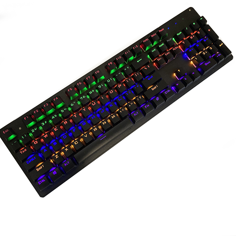 High-end wired true mechanical keyboard Desktop computer office Internet cafe Internet cafe chicken e-sports special game 104 keys