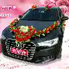 New wedding wedding Korean main wedding limousine decoration set Front flower bear simulation float decoration supplies
