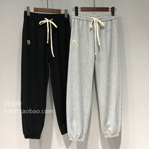 2022 Spring loaded with new embroidery Cubs loose with slim 100 hitch student 90% bunches of pants and pants Harun pants female tide