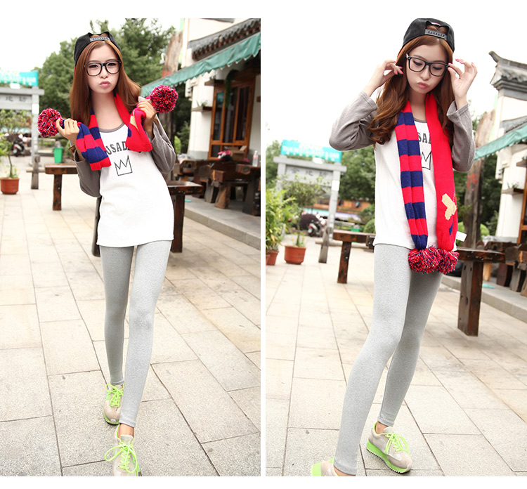 Mùa xuân và mùa thu mẫu quần legging cotton bên ngoài phiên bản Hàn Quốc cỡ lớn không được thêm quần nhung co giãn Quần chân mỏng quần dài nữ hàn quốc
