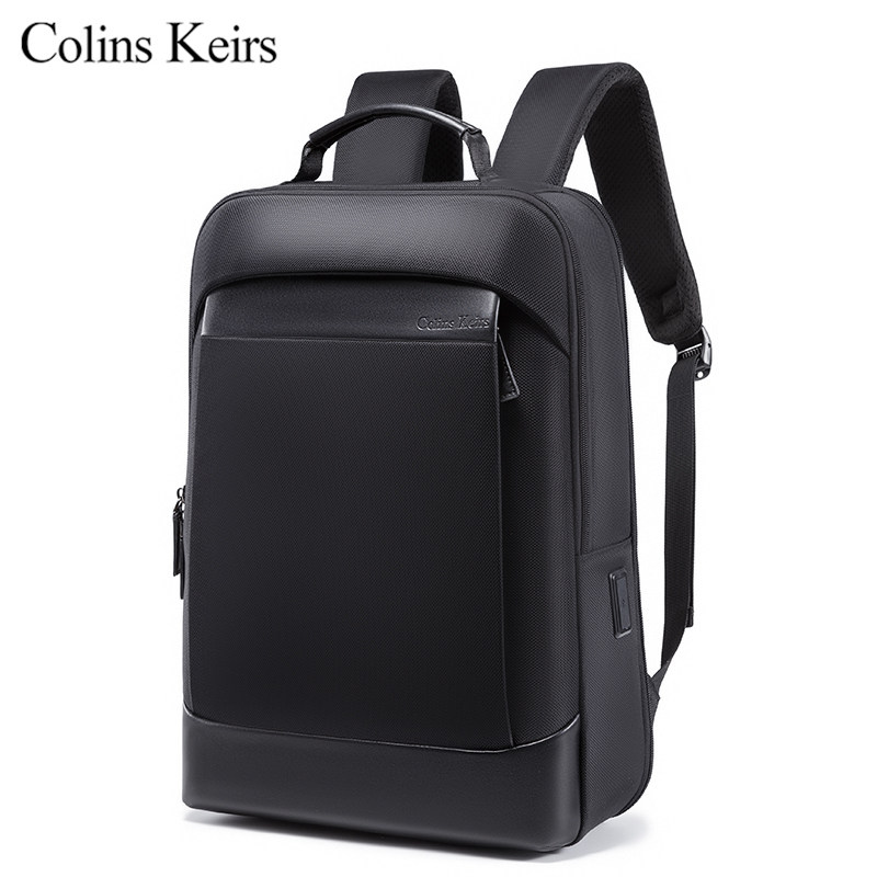 Colins Keiirs Double Shoulder Bag Men's Business Large Capacity Computer SHOULDER BAG TRAVEL TEXTURE MULTIFUNCTION STUDENT SCHOOL BAG