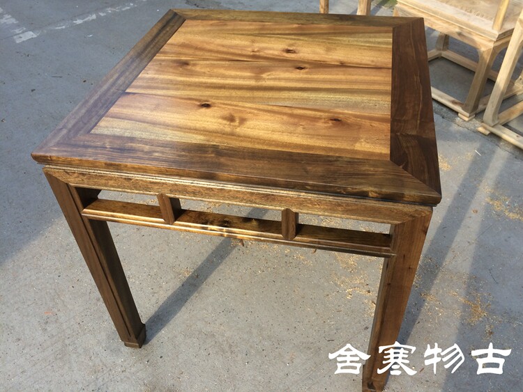 (Customized) small leaf frame Nanginnese Nan wood shady old house material square table Eight fairy table antique style antique furniture-Taobao