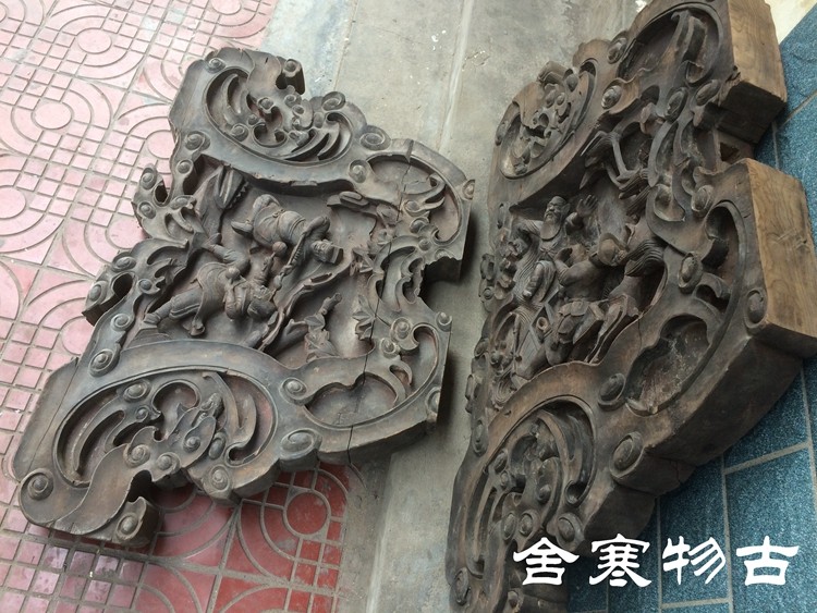 Sichuan Xiaoye zhen Nan detached house Old material Ming Dynasty Flowers Gold Silk Nanmu Wood Old Furniture Flower Board Figure Root Carving Boutique-Taobao