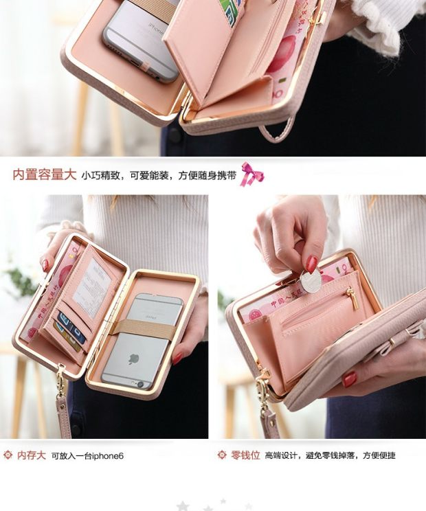 Phiên bản mới của Nhật Bản và Hàn Quốc của ví nữ đơn giản nữ dài đoạn dễ thương cung sinh viên điện thoại di động dung lượng lớn hộp ăn trưa - Hộp cơm điện sưởi ấm nồi hâm cơm