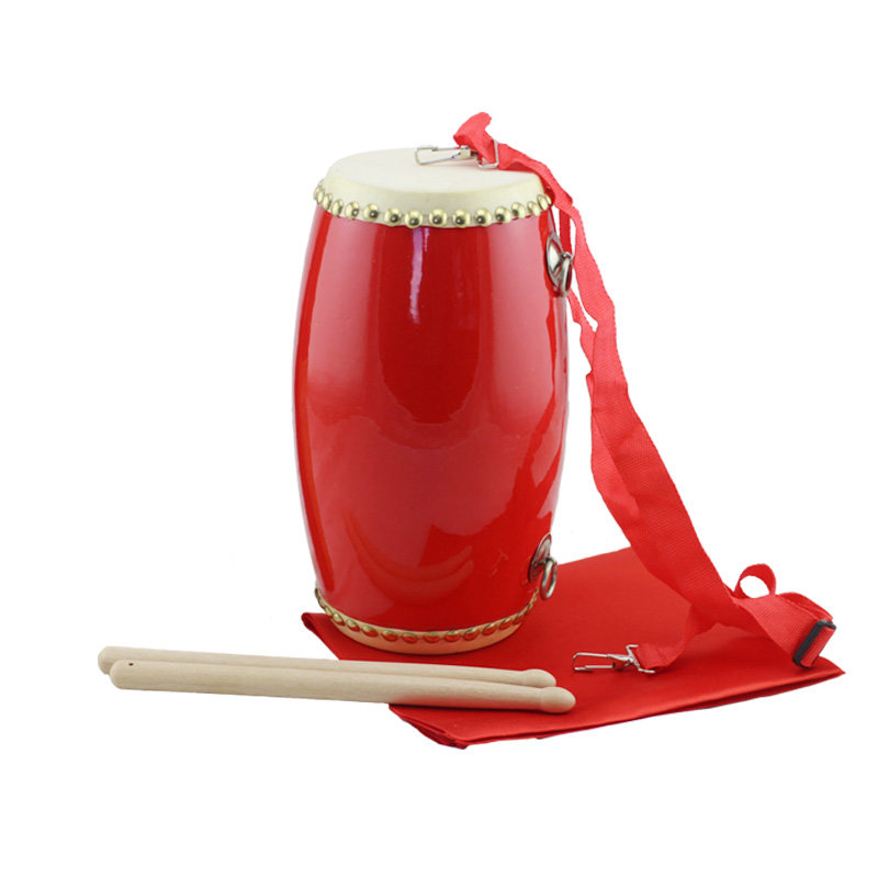 12 14cm Buffalo leather waist drum Adult children Waist Drum Seedlings Song Team Dragon Square Dance Percussion Instruments