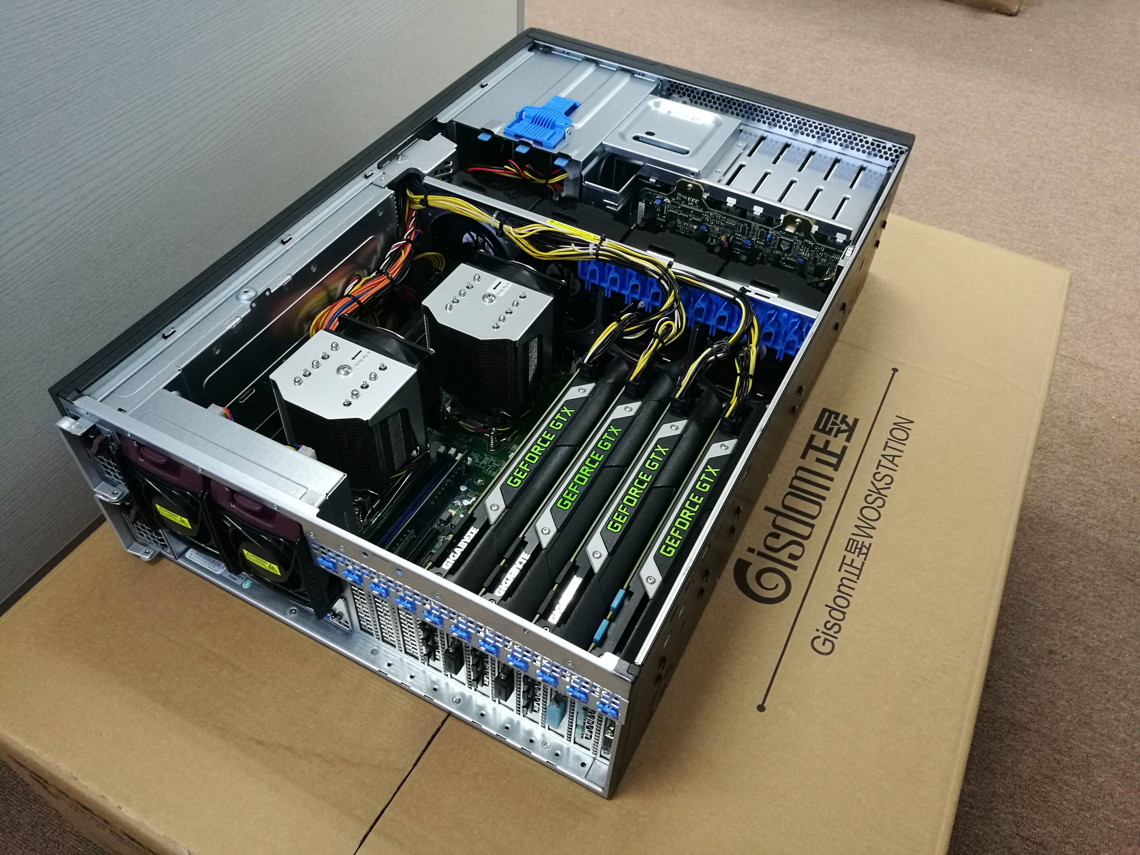 Рабочая станция 正昱gpu服务器支持4片titan xpp100k40p40深度学习图像识别大数据 Yu
