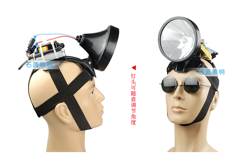 Ánh sáng màu xanh đá Đèn xenon đơn giản Đèn pha chiếu sáng ngoài trời 12V / 35W / 55W / 60W / đèn rọi đèn pin đi rừng