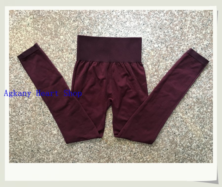 Taiwan original single-tailed goods lady high waist tight imitation denim pants beauty waist pants pure cotton close-up waist lap pants for a long time