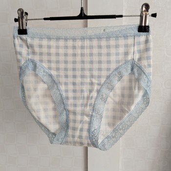 Foreign trade export women's underwear pure cotton underwear lace mid-low waist elastic female briefs girl student underwear