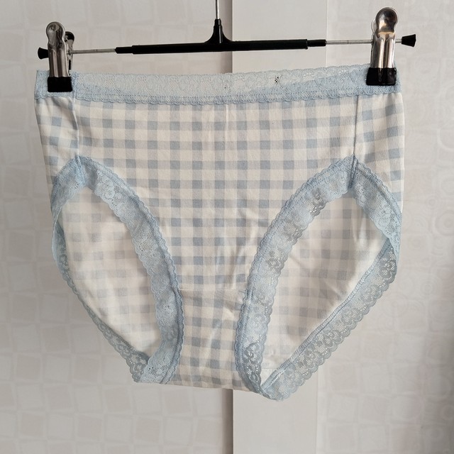 Foreign trade export women's underwear pure cotton underwear lace mid-low waist elastic female briefs girl student underwear