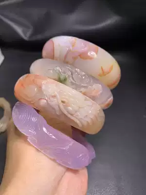Bao Lei edge live room custom Super link dragon pattern cherry blossom Emperor Purple Violet horse red agate chalcedony bracelet new product
