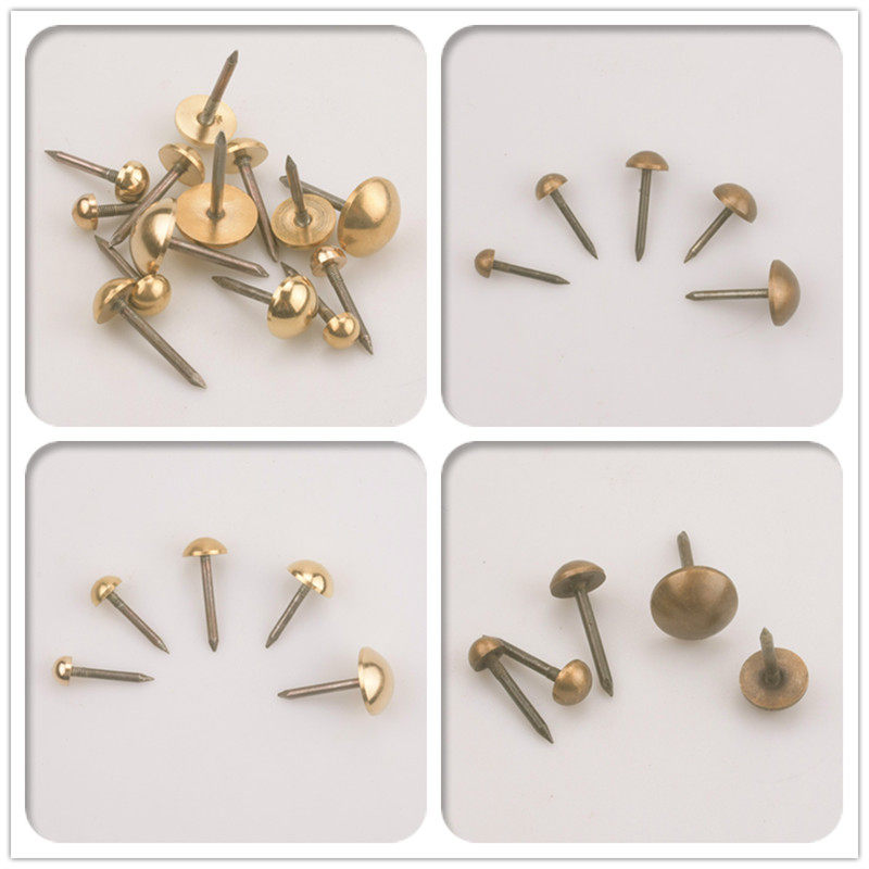 Chinese pure copper cap nail round nail imitation ancient solid copper nail big head nail for bronze nail sand foaming nail decoration hanging nail door nail