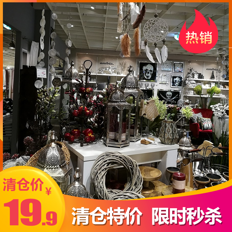 Special price clearance handling 19 9 Yuan home Courtyard Decorations Imitation Old Crafts Iron Art Wood Grocery Hanging