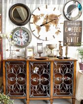Exported to foreign European and American designers new creative home stay soft decoration iron wooden wall hanging ornaments