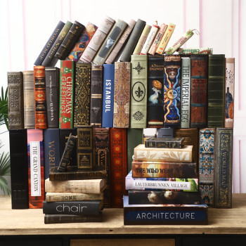 Designer style foreign trade retro home decoration craft storage book box wooden simulation book fake book ornament
