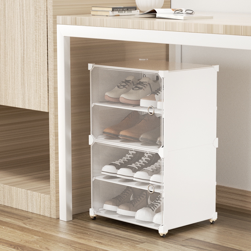 The bedroom shoe frame small mobile shoe cabinet 2022 new simple dust - proof college student dorm with door - mounted frame