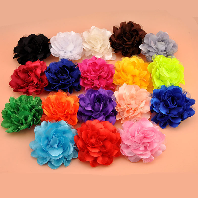 South Korea 100 hitch solid silk satin small flower head decorated with brooch chest-flower brooch with accessories Jane about a single flower hairpin