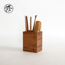  Kung Fu Tea Road five gentlemen tea set accessories five-piece tea leak tea needle tea clip teaspoon handmade bamboo set Wu Tu