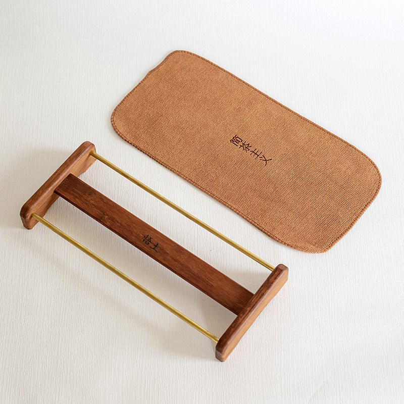 Wood Hearts Solid Wood Cup Rack Kutian Tea Accessories Tea Dish Tea Tray Containing Clog Cup Shelf Tea Cup Cushion Cut-style Yogi