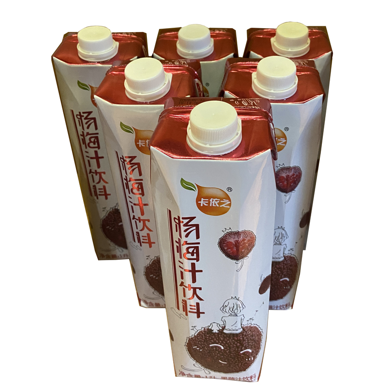 Kaiz Kaya's Bayberry Juice Drink 1L*6 Fruit and Vegetable Juice Kfc Mixed Fruit Drink Iced Cixi Bayberry Ingredients