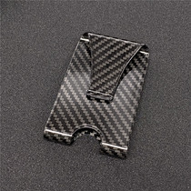 3K true carbon fiber card bag double-sided multifunction banknote clip Anti-theft brush mens wallet light and thin multi-clamping sleeve