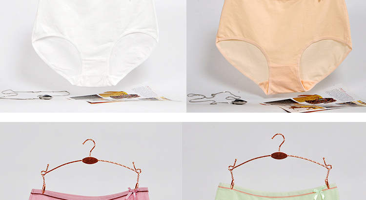 XL lưới thoáng khí eo cao đồ lót cotton lỗ thông hơi tam giác quần cộng với quần béo nữ quan lot nu dang dui