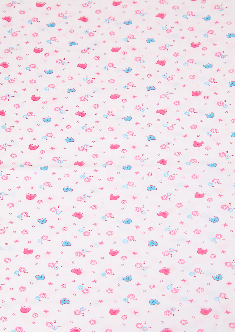 Vải DIY DIY chắp vá vải Cotton cotton màu hồng in cotton rộng 160cm cotton lạnh