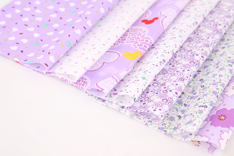 Tự làm thủ công vải cotton nhóm vải màu tím đồng bằng 25 * 25cm 10 * 10 Xiao Butou vải hoa - Vải vải tự làm vải đũi thô