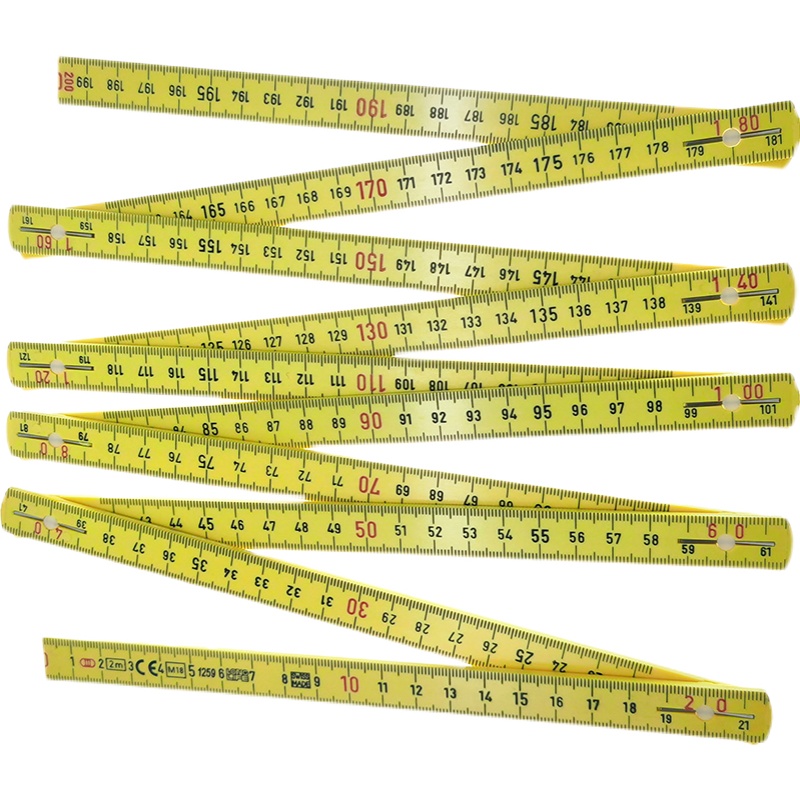 German WIHA longevity and durable fiberglass folding ruler 2 meters Swiss made 27058 4102000