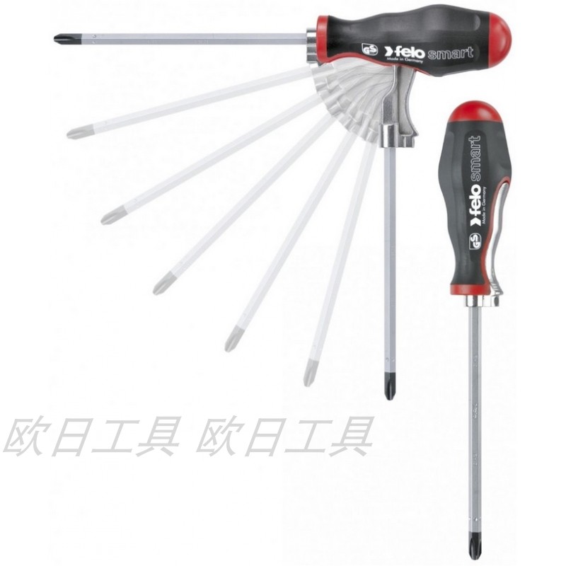 German flying dragon FELO cross-lined, multifunctional double-head dual-use batch head screwdriver set 06081306