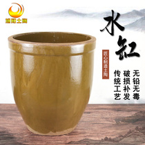Retro style Old-fashioned Earth Pottery Household Water Storage Tank Ceramic Rice Vat Chinese Pickled down sauce Fish Yard VIEW TILE CYLINDERS