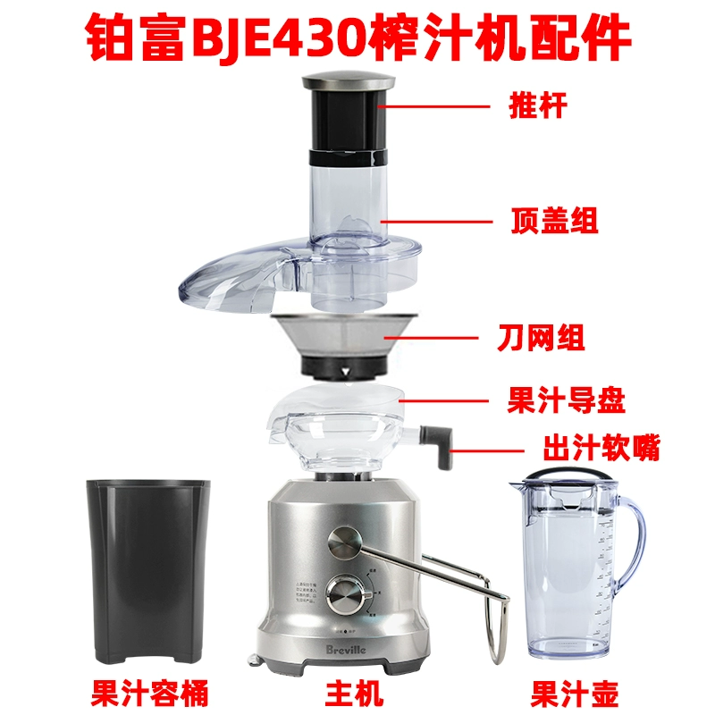 Máy ép trái cây Breville / Platinum BJE430 máy chủ lưu trữ nắp trên dao dao làm lệch hướng miệng nồi nhựa trái cây - Máy ép trái cây