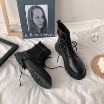 Martin Boots Woman Summer Thin with Inn Wind Black Breathable 100 Hitch Locomotive Short Boots 2022 New Explicit Leg Type Spring Autumn